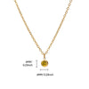 Wholesale Stainless Steel Geometric Birthstone Diamond Pendant Necklace For Women With Electroplating And Cross Chain