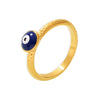 Wholesale Stainless Steel Geometric Blue Eye Ring For Women Fashion Creative Electroplated Jewelry