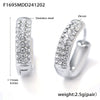 Wholesale 316L Stainless Steel Geometric Blue Turquoise Zircon Inlaid Handmade Electroplated Circle Snap Earrings For Women