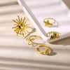 Wholesale Stainless Steel Geometric Bow Ring Jewelry With Electroplating For Women