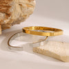 Wholesale Stainless Steel Geometric Buckle Bracelet 18K Gold Plated Electroplated Jewelry