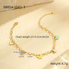 Wholesale Stainless Steel Geometric Butterfly Beach Anklet Multilayer Stacked Unisex Foot Accessories