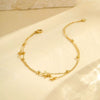 Wholesale Stainless Steel Geometric Butterfly Beach Anklet Multilayer Stacked Unisex Foot Accessories