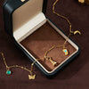 Wholesale Stainless Steel Geometric Butterfly Sun And Moon Pendant Necklace With Vacuum Plated 18K Gold