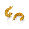 Wholesale Stainless Steel Geometric C Shaped Electroplated Women's Twist Earrings