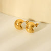 Wholesale Stainless Steel Geometric C Shaped Women's Earrings Electroplated