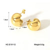 Wholesale Stainless Steel Geometric C Shaped Women's Earrings Electroplated