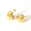Wholesale Stainless Steel Geometric C Shaped Women's Earrings Electroplated