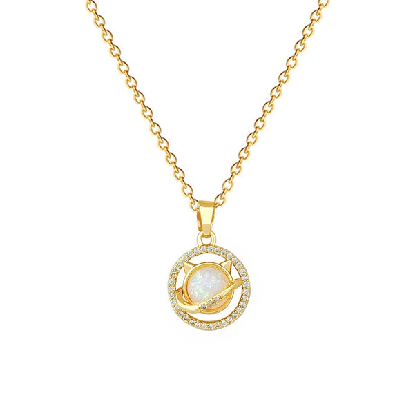Wholesale Stainless Steel Geometric Cat Fashion Light Luxury Elegant Gorgeous Diamond Unisex Necklace