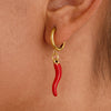 Wholesale Stainless Steel Geometric Chili Oil Drop Earrings For Women With Electroplating Non Fading