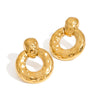 Wholesale Stainless Steel Geometric Circle Earrings With Electroplating Light Luxury Niche Design For Women