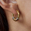 Wholesale Stainless Steel Geometric Circle Earrings With Gold And Silver Color Matching And Electroplating Design