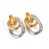 Wholesale Stainless Steel Geometric Colorblock Electroplated Women's Earrings