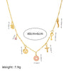 Wholesale Stainless Steel Geometric Constellation Pendant Necklace With 18K Gold Color Vacuum Plated