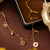 Wholesale Stainless Steel Geometric Constellation Pendant Necklace With 18K Gold Color Vacuum Plated