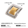 Wholesale Stainless Steel Geometric Contrast Color Brooch For Women With Electroplating High End Clothing Accessories With Anti Running Safety Pin