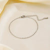 Wholesale Stainless Steel Geometric Cross Chain Anklets For Women With Real Gold Plating