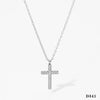 Wholesale Stainless Steel Geometric Cross Necklace With Electroplating O Word Chain Light Luxury And Gorgeous Temperament