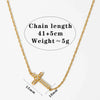 Wholesale Stainless Steel Geometric Cross Necklace With Electroplating O Word Chain Light Luxury And Gorgeous Temperament