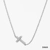Wholesale Stainless Steel Geometric Cross Necklace With Electroplating O Word Chain Light Luxury And Gorgeous Temperament