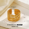 Wholesale Stainless Steel Geometric Cross Opening Ring With 18K Gold Plated Electroplating For Women Hip Hop Style