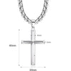 Wholesale Stainless Steel Geometric Cross Pendant Cuban Chain Polish Unisex Necklace