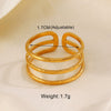 Wholesale Stainless Steel Geometric Cross Ring For Women With 18K Gold Plated Electroplating