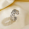 Wholesale Stainless Steel Geometric Cross Ring For Women With Real Gold Electroplating