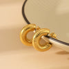 Wholesale Stainless Steel Geometric Cshaped Earrings For Women 18K Goldplated