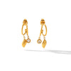 Wholesale Stainless Steel Geometric Cshaped Earrings Inlaid With Zircon For Women