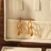Wholesale Stainless Steel Geometric Cshaped Earrings Inlaid With Zircon For Women