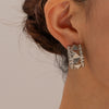 Wholesale Stainless Steel Geometric Cshaped Electroplated Earrings For Women
