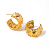 Wholesale Stainless Steel Geometric Cshaped Electroplated Earrings For Women