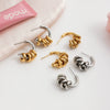 Wholesale Stainless Steel Geometric Cshaped Electroplated Women's Earrings