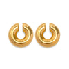Wholesale Stainless Steel Geometric Cshaped Hollow Electroplated Ear Clip Earrings