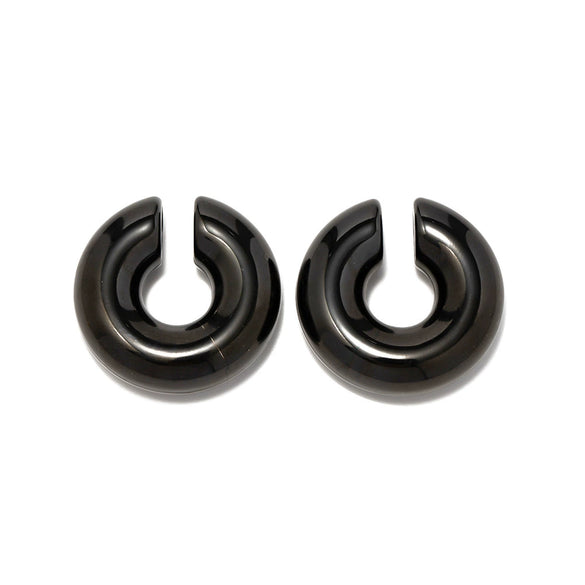 Wholesale Stainless Steel Geometric Cshaped Hollow Electroplated Ear Clip Earrings