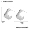 Wholesale 316L Stainless Steel Geometric Cshaped Pleated Earrings With Pvd Plating