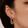 Wholesale 316L Stainless Steel Geometric Cshaped Pleated Earrings With Pvd Plating