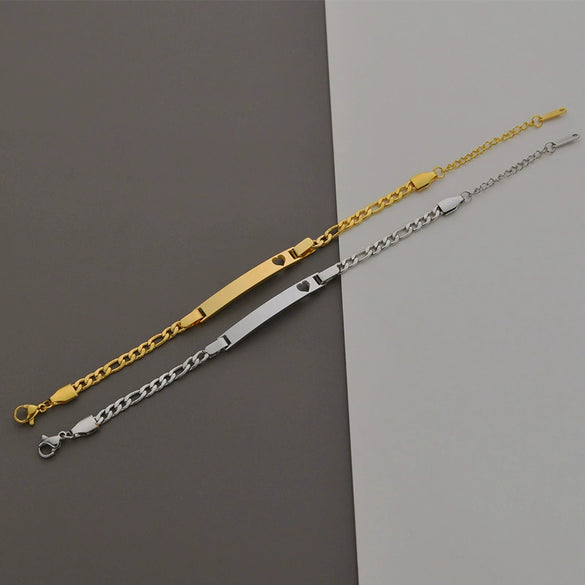 Wholesale Stainless Steel Geometric Curved Love Bracelet Jewelry