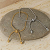 Wholesale Stainless Steel Geometric Design Adjustable Chain Bracelet With Real Gold Plating Light Luxury And Minimalist Style