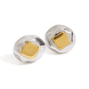 Wholesale Stainless Steel Geometric Design Electroplated Liquid Metal Trendy Earrings Jewelry