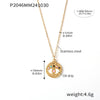 Wholesale Stainless Steel Geometric Devil's Eye Pendant Light Luxury Style Necklace For Women With Electroplating