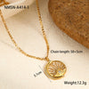 Wholesale Stainless Steel Geometric Devil's Eye Pendant Necklace With Electroplating For Women