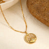 Wholesale Stainless Steel Geometric Devil's Eye Pendant Necklace With Electroplating For Women