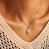 Wholesale 316L Stainless Steel Geometric Devil's Eye Pendant Necklace With Electroplating Light Luxury Style