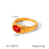 Wholesale Stainless Steel Geometric Diamond Ring For Women