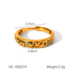 Wholesale Stainless Steel Geometric Diamond Ring For Women