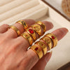 Wholesale Stainless Steel Geometric Diamond Ring For Women