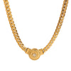 Wholesale Stainless Steel Geometric Diamondencrusted Retro Light Luxury Clavicle Chain Necklace With Electroplating For Women