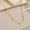 Wholesale Stainless Steel Geometric Disc Square Clavicle Chain Necklace Goldplated Snake Bone Chain For Women